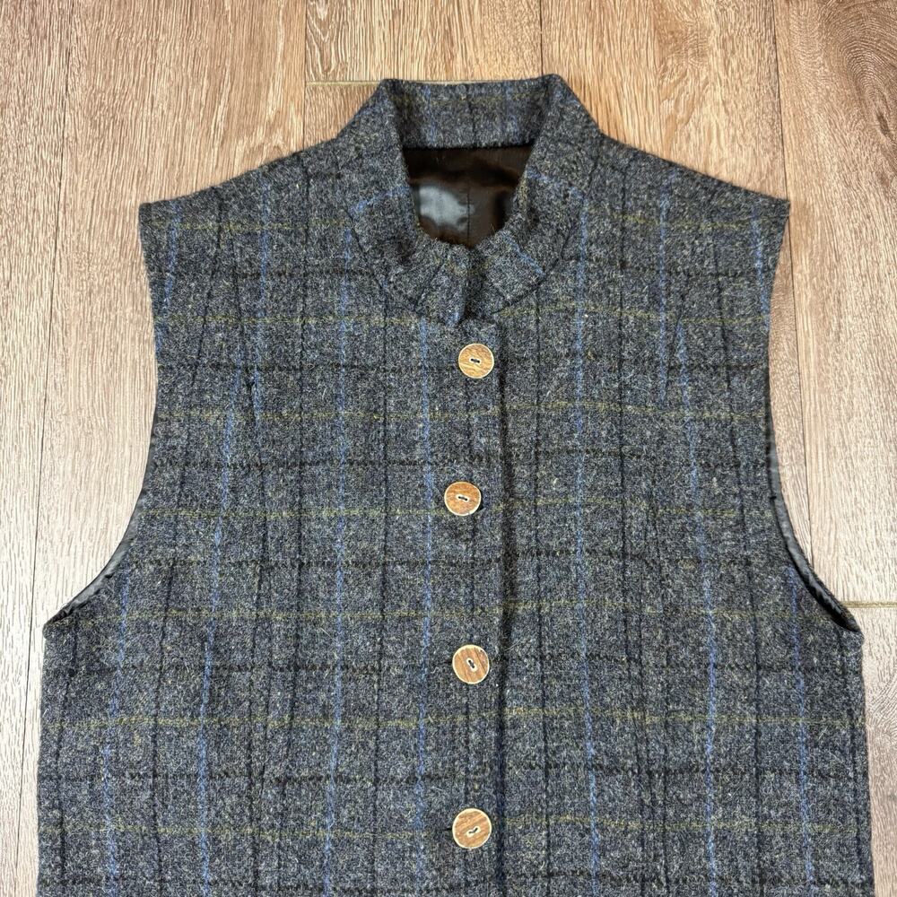 Women’s Size UK 10 US 6 Corrou Tweed Designs Harris Tweed Wool Plaid Vest - Picture 2 of 16
